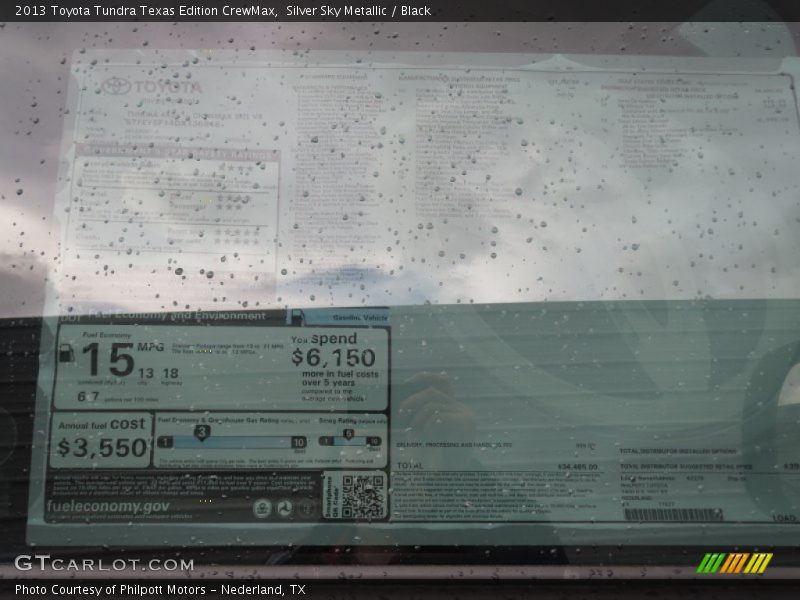 Silver Sky Metallic / Black 2013 Toyota Tundra Texas Edition CrewMax