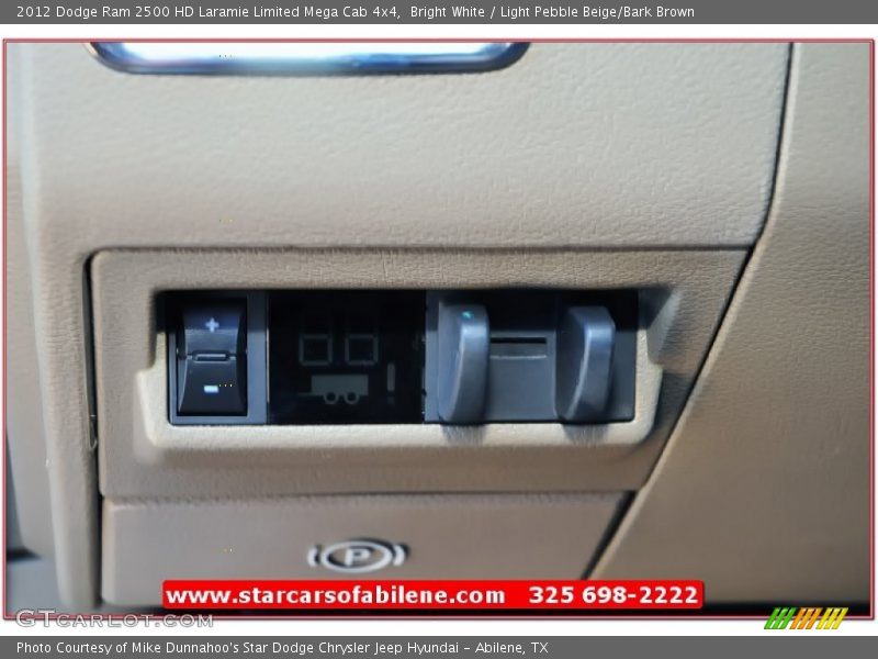 Bright White / Light Pebble Beige/Bark Brown 2012 Dodge Ram 2500 HD Laramie Limited Mega Cab 4x4