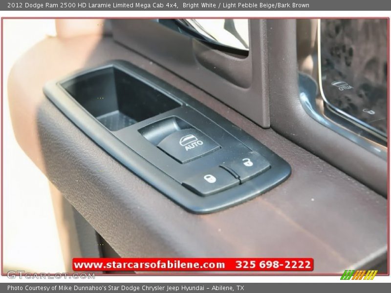 Bright White / Light Pebble Beige/Bark Brown 2012 Dodge Ram 2500 HD Laramie Limited Mega Cab 4x4