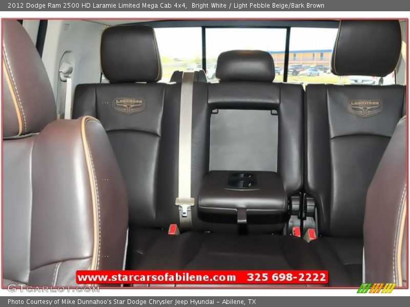 Bright White / Light Pebble Beige/Bark Brown 2012 Dodge Ram 2500 HD Laramie Limited Mega Cab 4x4