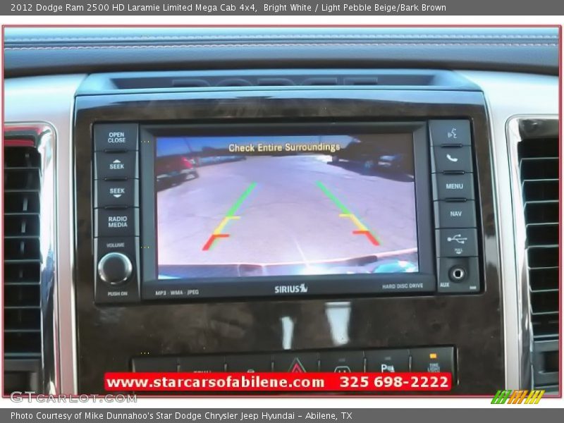 Bright White / Light Pebble Beige/Bark Brown 2012 Dodge Ram 2500 HD Laramie Limited Mega Cab 4x4