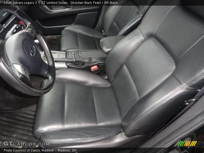 Obsidian Black Pearl / Off-Black 2006 Subaru Legacy 2.5 GT Limited Sedan