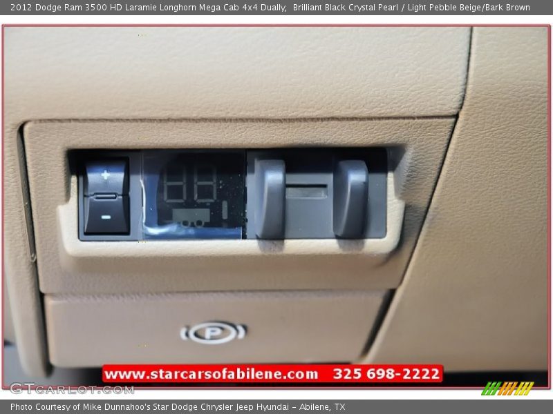 Brilliant Black Crystal Pearl / Light Pebble Beige/Bark Brown 2012 Dodge Ram 3500 HD Laramie Longhorn Mega Cab 4x4 Dually