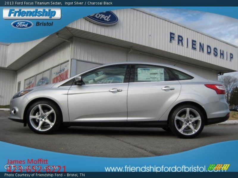 Ingot Silver / Charcoal Black 2013 Ford Focus Titanium Sedan