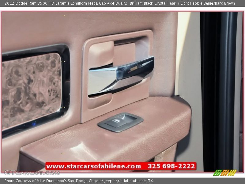 Brilliant Black Crystal Pearl / Light Pebble Beige/Bark Brown 2012 Dodge Ram 3500 HD Laramie Longhorn Mega Cab 4x4 Dually