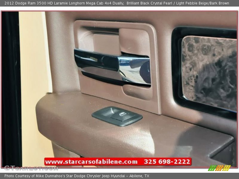 Brilliant Black Crystal Pearl / Light Pebble Beige/Bark Brown 2012 Dodge Ram 3500 HD Laramie Longhorn Mega Cab 4x4 Dually