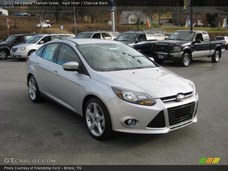 Ingot Silver / Charcoal Black 2013 Ford Focus Titanium Sedan