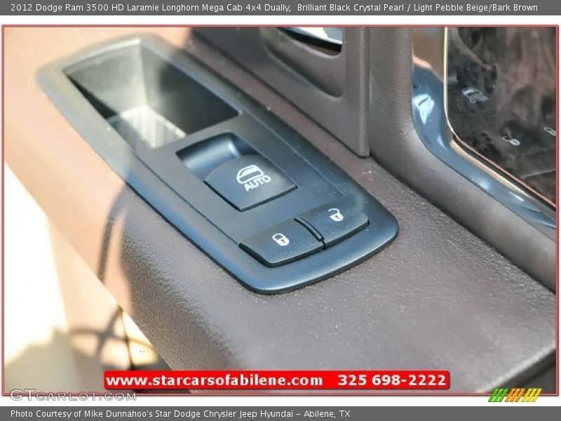 Brilliant Black Crystal Pearl / Light Pebble Beige/Bark Brown 2012 Dodge Ram 3500 HD Laramie Longhorn Mega Cab 4x4 Dually