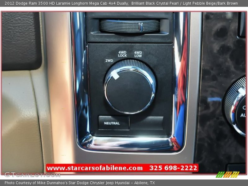 Brilliant Black Crystal Pearl / Light Pebble Beige/Bark Brown 2012 Dodge Ram 3500 HD Laramie Longhorn Mega Cab 4x4 Dually