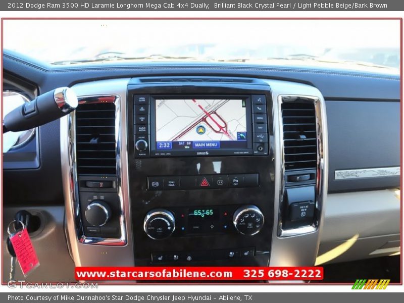 Brilliant Black Crystal Pearl / Light Pebble Beige/Bark Brown 2012 Dodge Ram 3500 HD Laramie Longhorn Mega Cab 4x4 Dually