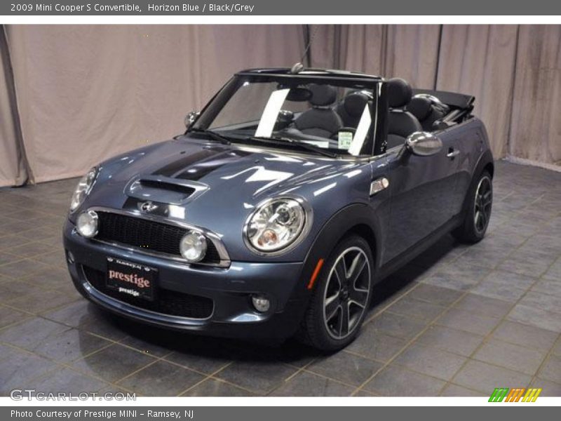 Horizon Blue / Black/Grey 2009 Mini Cooper S Convertible