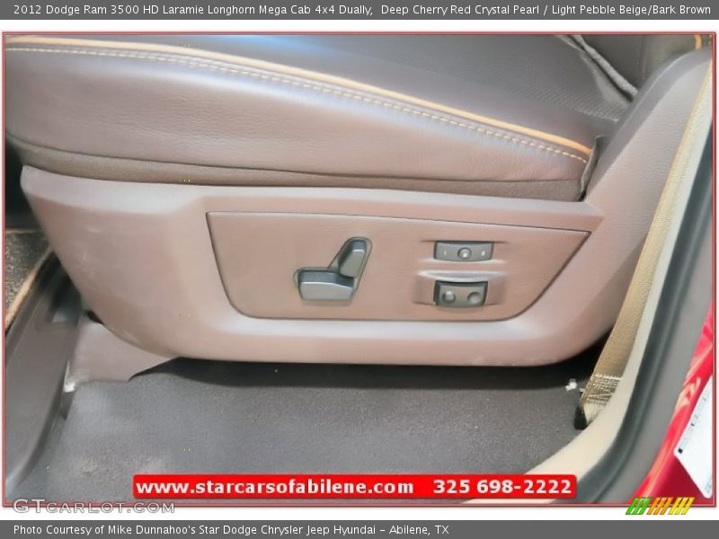 Deep Cherry Red Crystal Pearl / Light Pebble Beige/Bark Brown 2012 Dodge Ram 3500 HD Laramie Longhorn Mega Cab 4x4 Dually