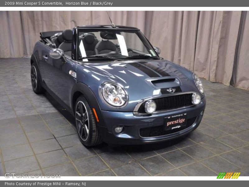 Horizon Blue / Black/Grey 2009 Mini Cooper S Convertible