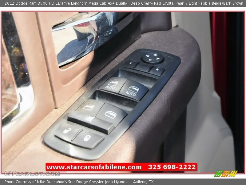 Deep Cherry Red Crystal Pearl / Light Pebble Beige/Bark Brown 2012 Dodge Ram 3500 HD Laramie Longhorn Mega Cab 4x4 Dually