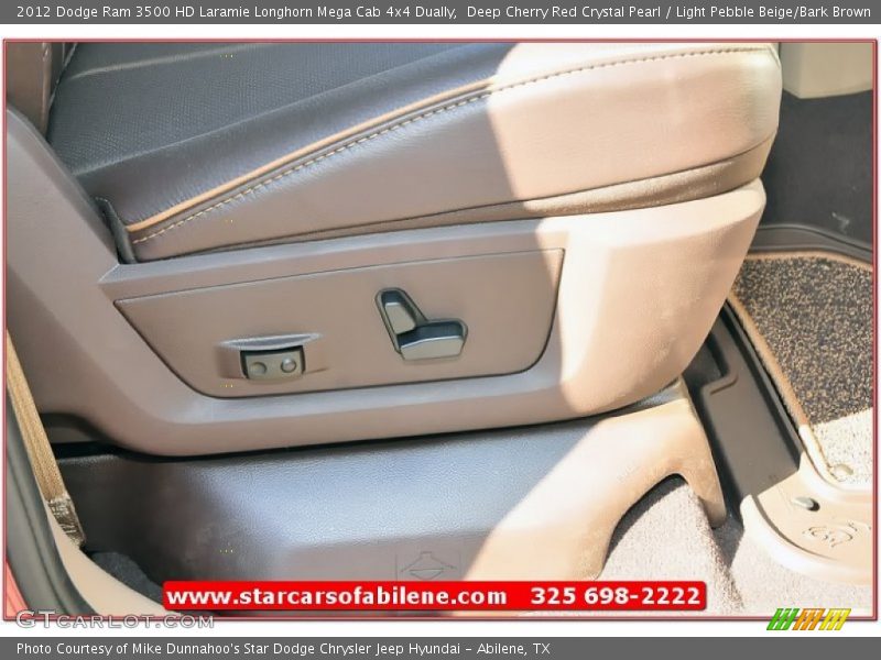 Deep Cherry Red Crystal Pearl / Light Pebble Beige/Bark Brown 2012 Dodge Ram 3500 HD Laramie Longhorn Mega Cab 4x4 Dually