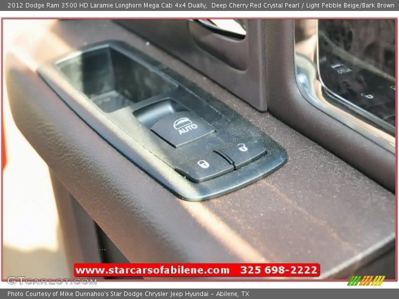 Deep Cherry Red Crystal Pearl / Light Pebble Beige/Bark Brown 2012 Dodge Ram 3500 HD Laramie Longhorn Mega Cab 4x4 Dually