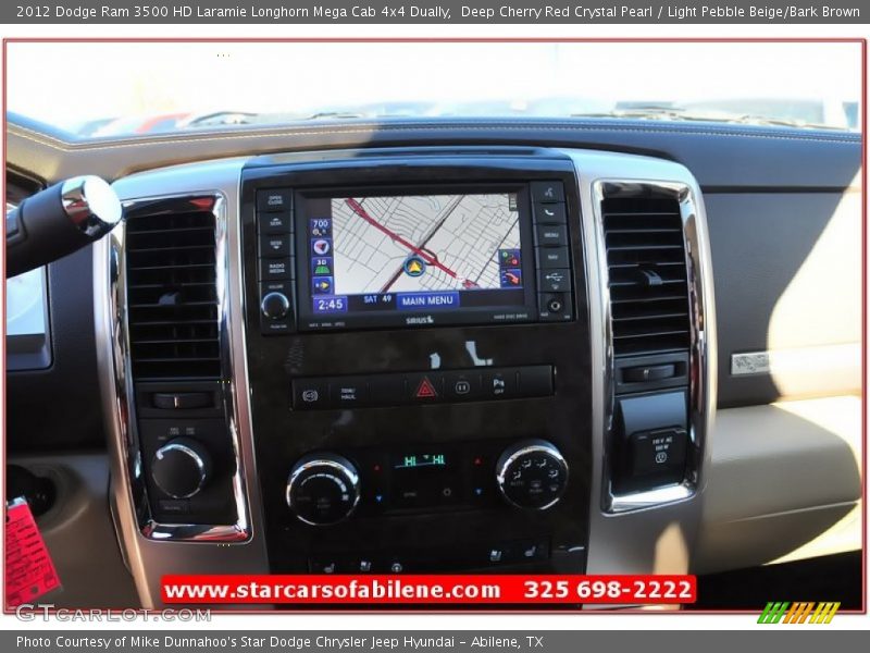 Deep Cherry Red Crystal Pearl / Light Pebble Beige/Bark Brown 2012 Dodge Ram 3500 HD Laramie Longhorn Mega Cab 4x4 Dually