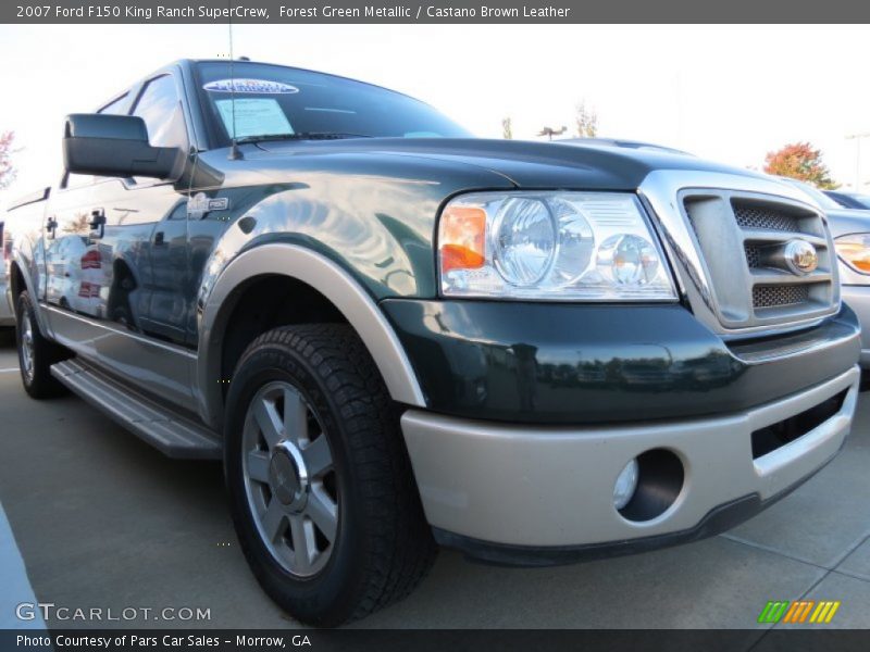 Forest Green Metallic / Castano Brown Leather 2007 Ford F150 King Ranch SuperCrew