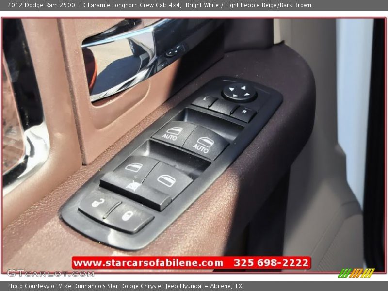 Bright White / Light Pebble Beige/Bark Brown 2012 Dodge Ram 2500 HD Laramie Longhorn Crew Cab 4x4