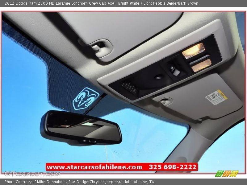 Bright White / Light Pebble Beige/Bark Brown 2012 Dodge Ram 2500 HD Laramie Longhorn Crew Cab 4x4