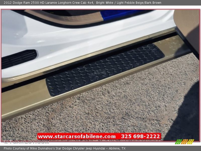Bright White / Light Pebble Beige/Bark Brown 2012 Dodge Ram 2500 HD Laramie Longhorn Crew Cab 4x4