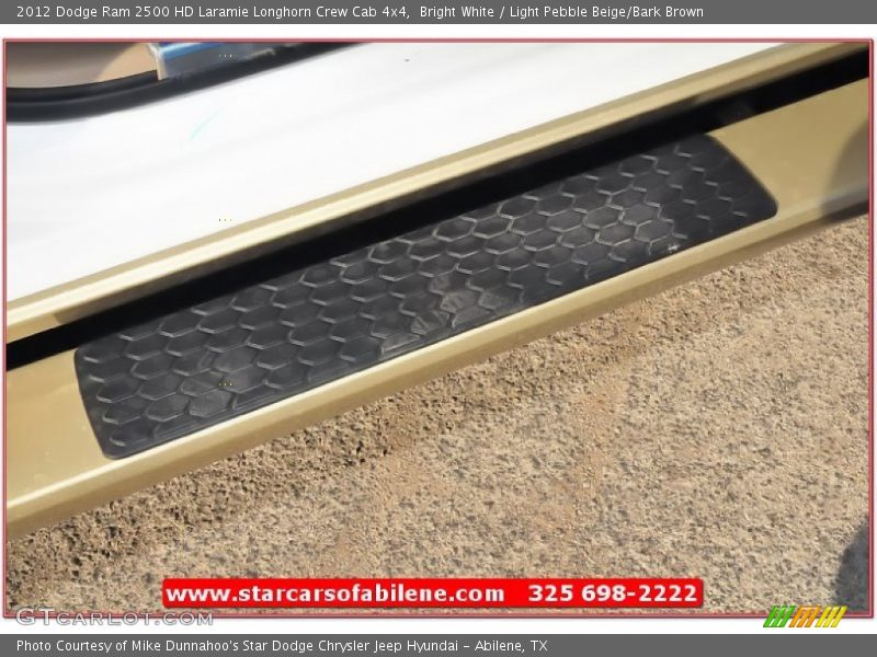 Bright White / Light Pebble Beige/Bark Brown 2012 Dodge Ram 2500 HD Laramie Longhorn Crew Cab 4x4