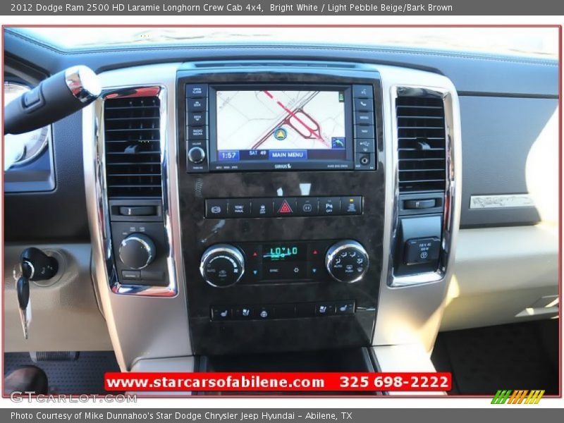 Bright White / Light Pebble Beige/Bark Brown 2012 Dodge Ram 2500 HD Laramie Longhorn Crew Cab 4x4