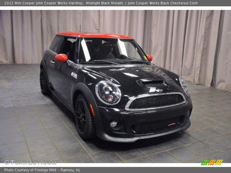 Midnight Black Metallic / John Cooper Works Black Checkered Cloth 2013 Mini Cooper John Cooper Works Hardtop