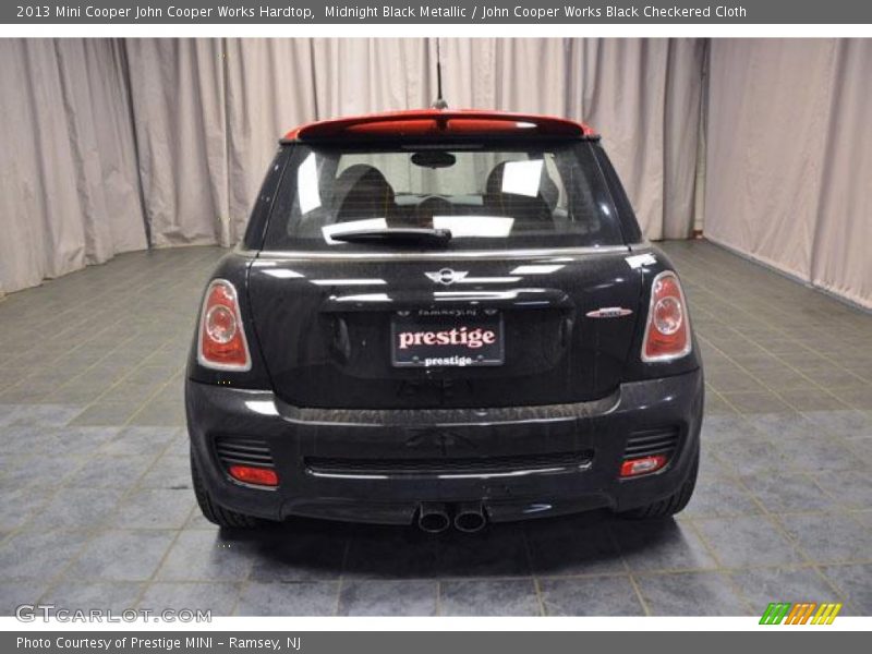 Midnight Black Metallic / John Cooper Works Black Checkered Cloth 2013 Mini Cooper John Cooper Works Hardtop