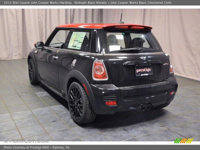 Midnight Black Metallic / John Cooper Works Black Checkered Cloth 2013 Mini Cooper John Cooper Works Hardtop