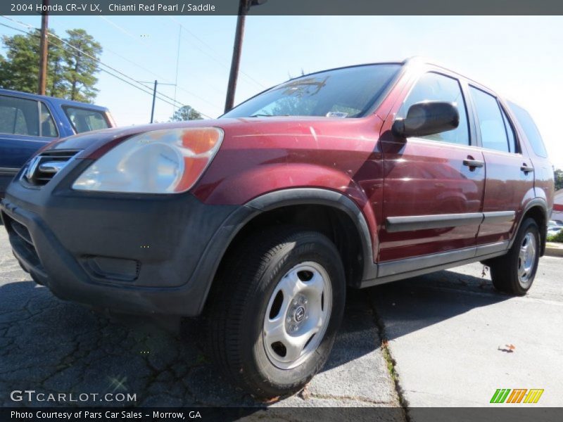 Chianti Red Pearl / Saddle 2004 Honda CR-V LX