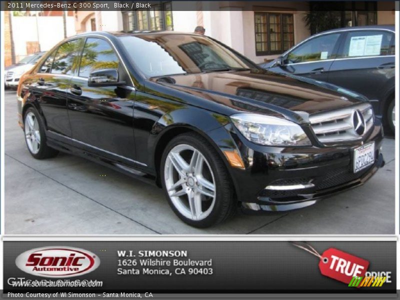 Black / Black 2011 Mercedes-Benz C 300 Sport
