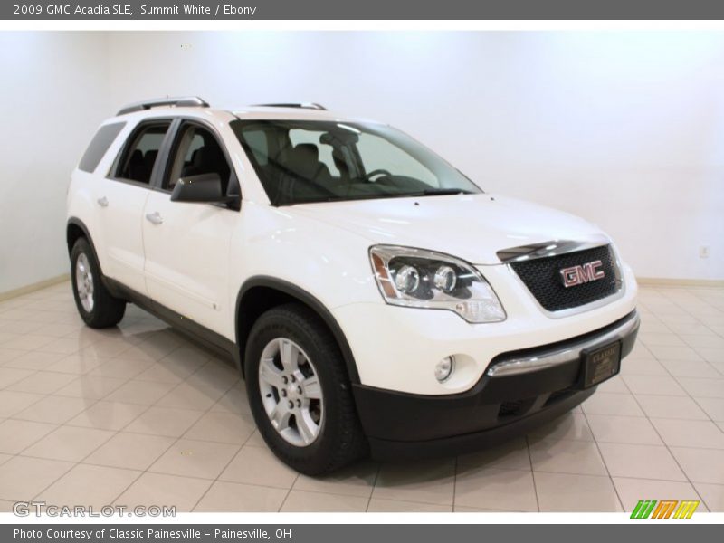 Summit White / Ebony 2009 GMC Acadia SLE