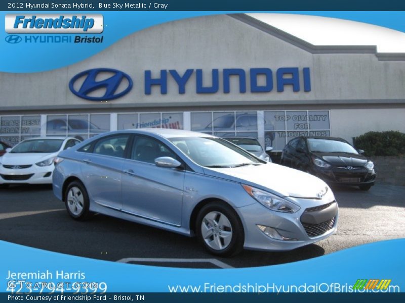 Blue Sky Metallic / Gray 2012 Hyundai Sonata Hybrid