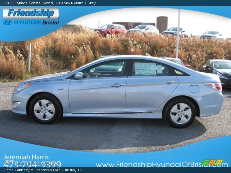 Blue Sky Metallic / Gray 2012 Hyundai Sonata Hybrid