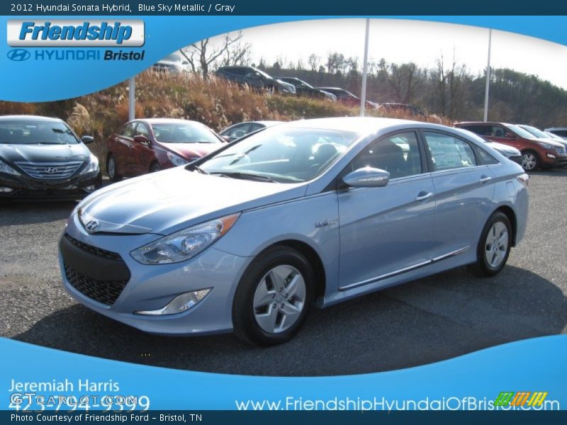 Blue Sky Metallic / Gray 2012 Hyundai Sonata Hybrid