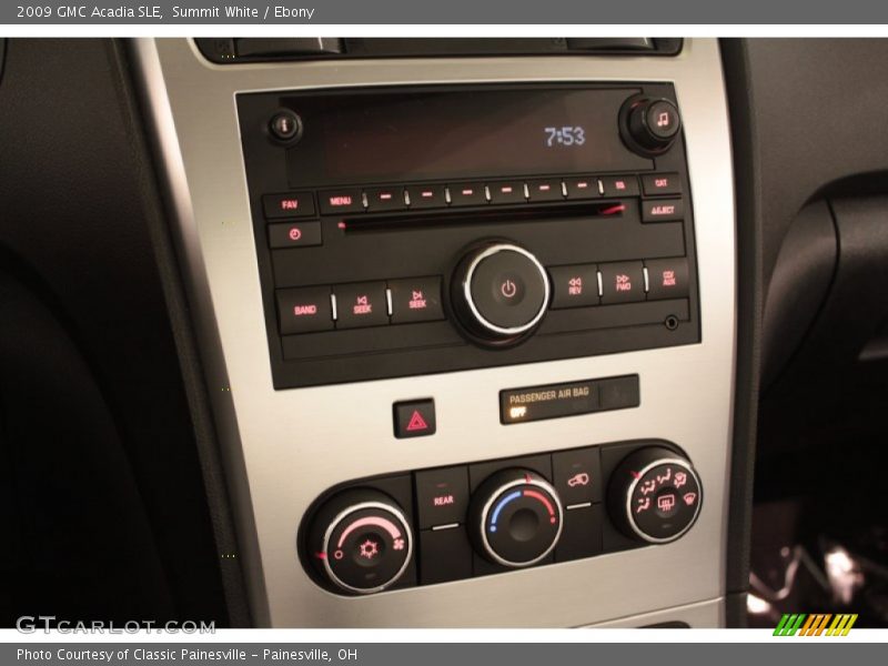 Summit White / Ebony 2009 GMC Acadia SLE