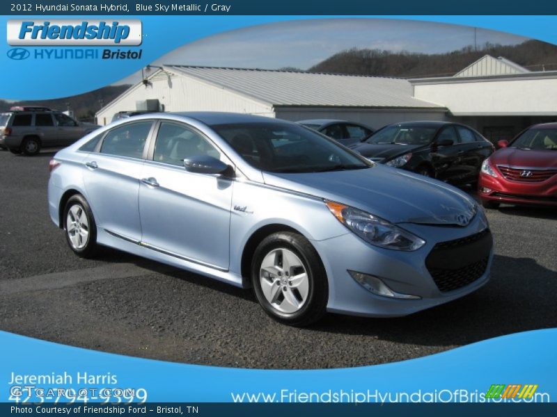 Blue Sky Metallic / Gray 2012 Hyundai Sonata Hybrid