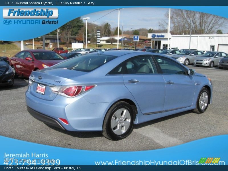 Blue Sky Metallic / Gray 2012 Hyundai Sonata Hybrid