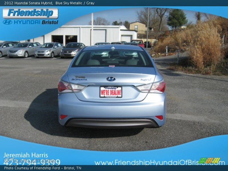 Blue Sky Metallic / Gray 2012 Hyundai Sonata Hybrid
