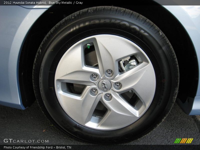 Blue Sky Metallic / Gray 2012 Hyundai Sonata Hybrid