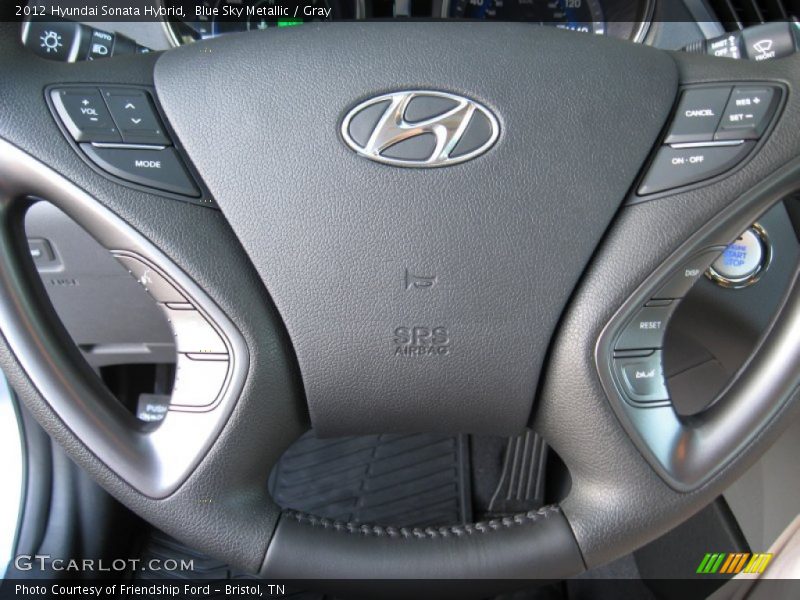 Blue Sky Metallic / Gray 2012 Hyundai Sonata Hybrid
