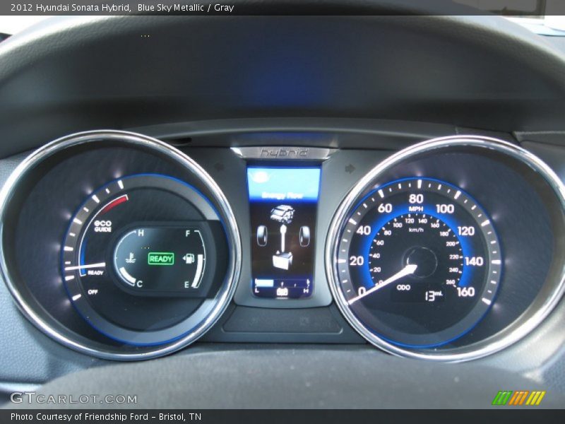 Blue Sky Metallic / Gray 2012 Hyundai Sonata Hybrid
