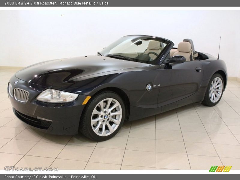 Monaco Blue Metallic / Beige 2008 BMW Z4 3.0si Roadster