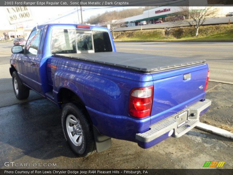 Sonic Blue Metallic / Dark Graphite 2003 Ford Ranger Edge Regular Cab