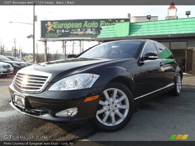Black / Black 2007 Mercedes-Benz S 550 Sedan