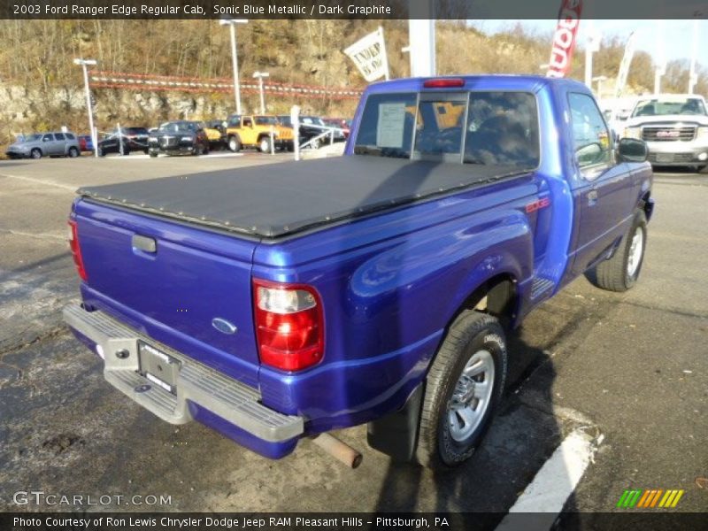 Sonic Blue Metallic / Dark Graphite 2003 Ford Ranger Edge Regular Cab