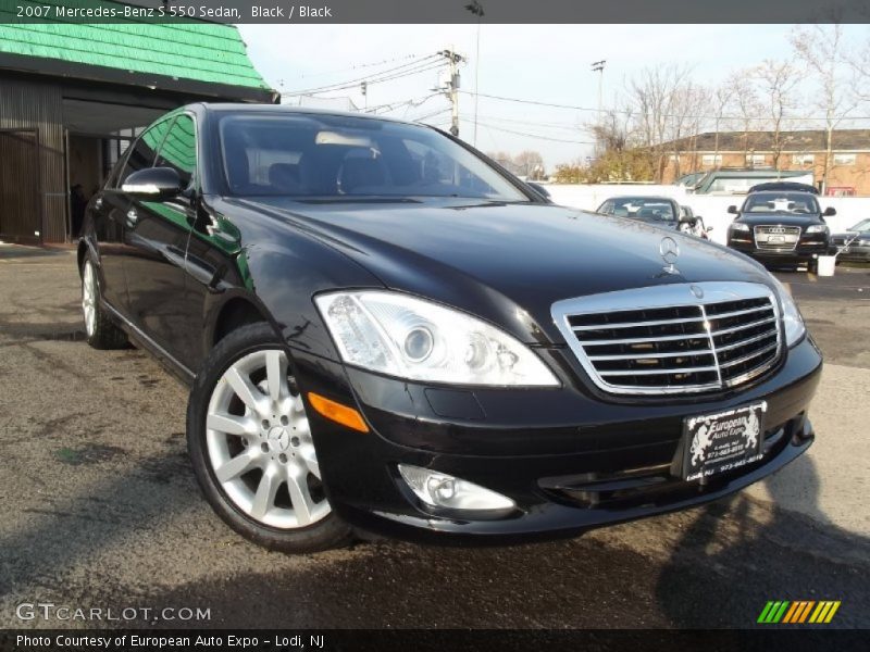 Black / Black 2007 Mercedes-Benz S 550 Sedan