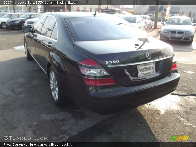 Black / Black 2007 Mercedes-Benz S 550 Sedan