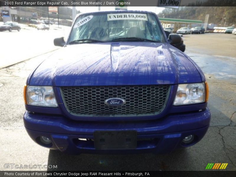 Sonic Blue Metallic / Dark Graphite 2003 Ford Ranger Edge Regular Cab